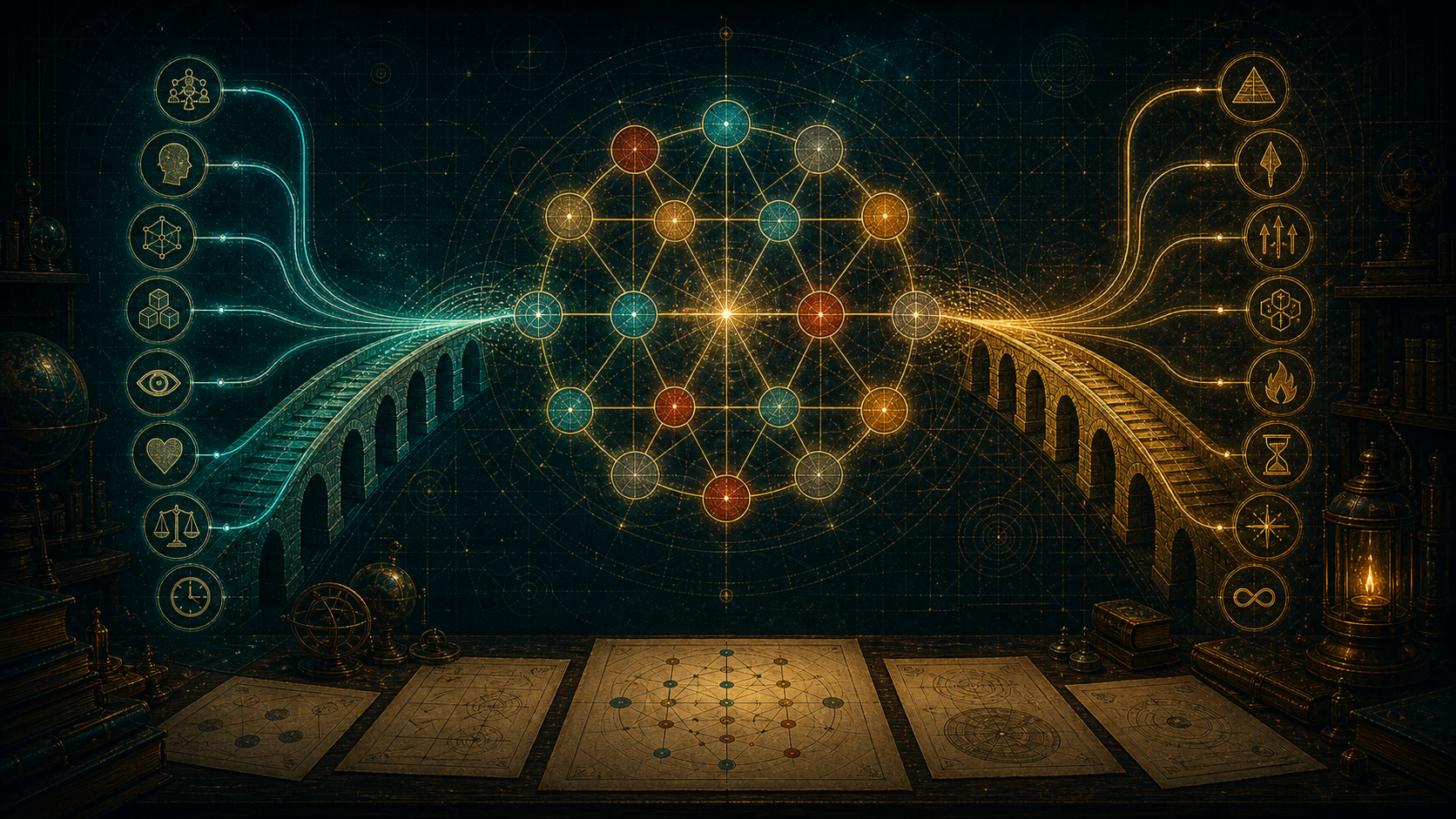 Two routes from eight elements to a sixteen-node structure