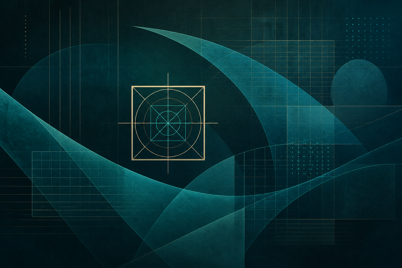Cream-gold frame and cyan planes in a dark teal historical atmosphere