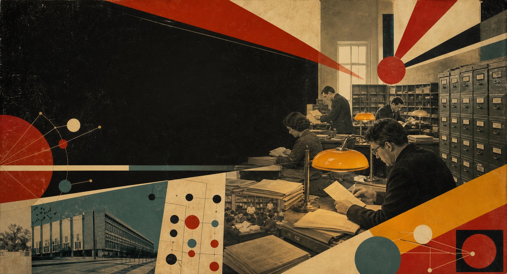 Constructivist archival scene for the history of Socionics