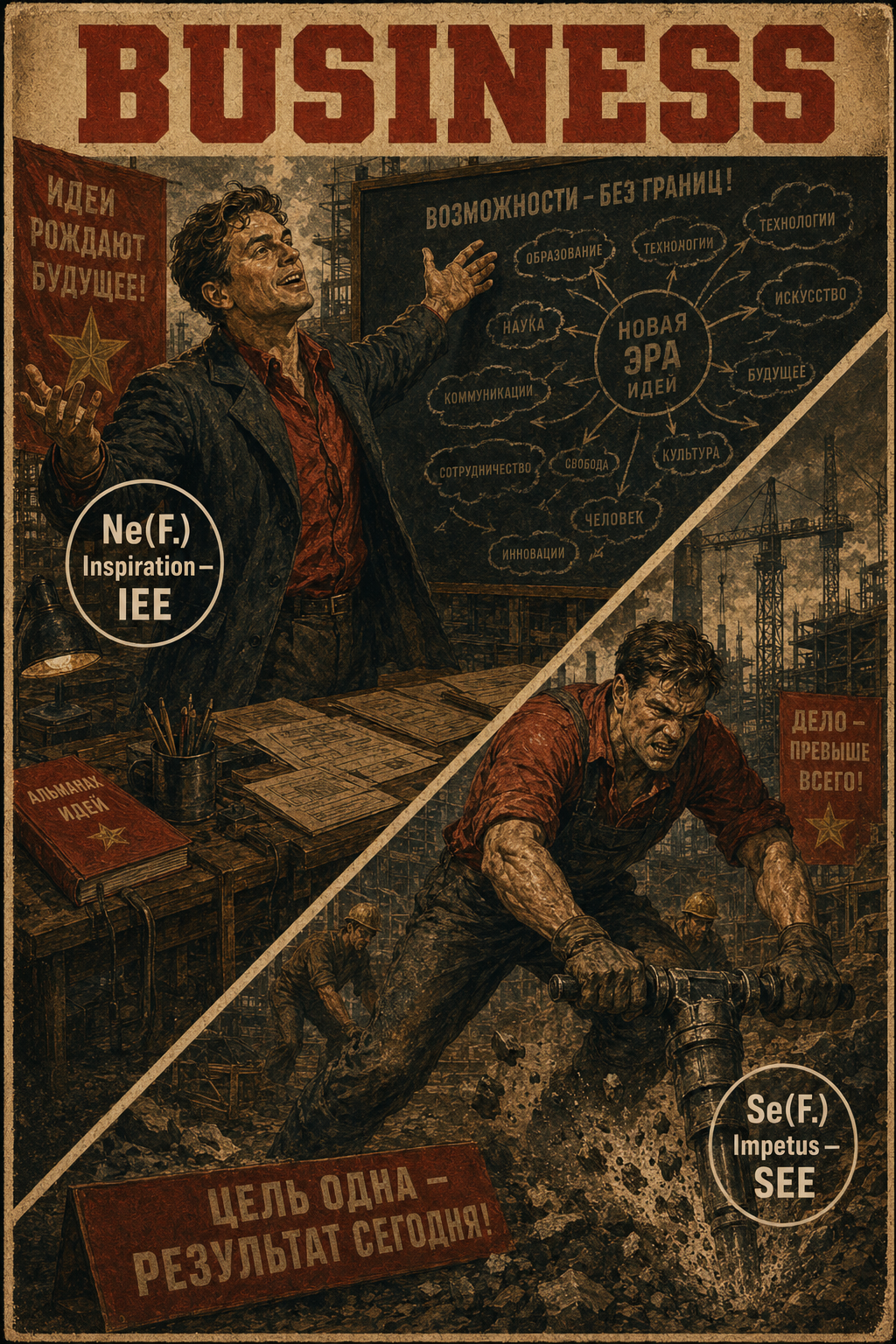 Business relation illustration comparing IEE Ne(F.) and SEE Se(F.)