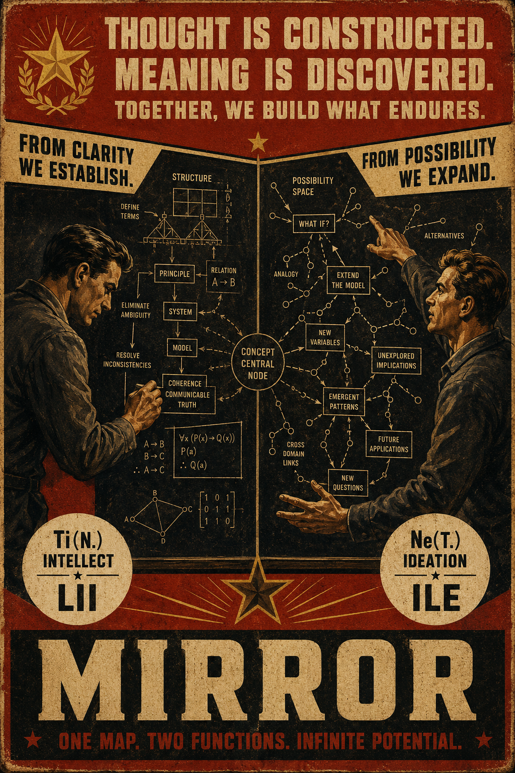 Mirror relation illustration comparing LII × ILE