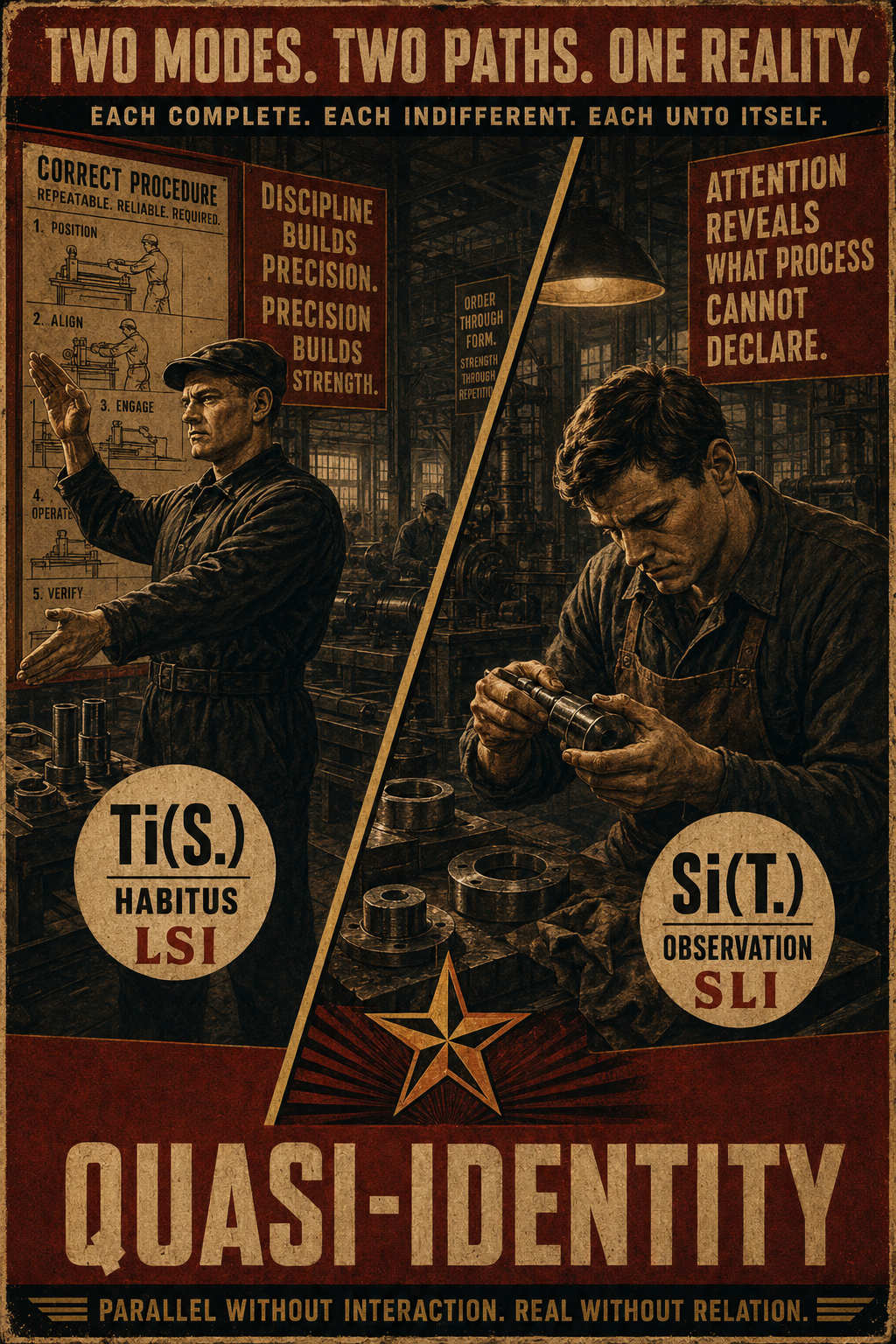 Quasi-Identity relation illustration comparing LSI Ti(S.) and SLI Si(T.)