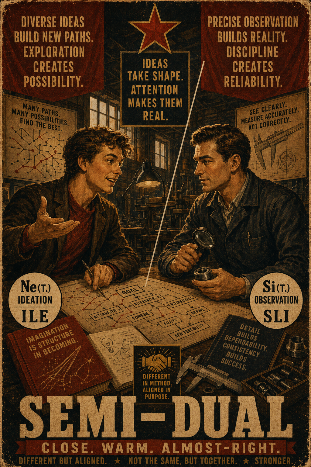 Semi-Duality relation illustration for ILE and SLI