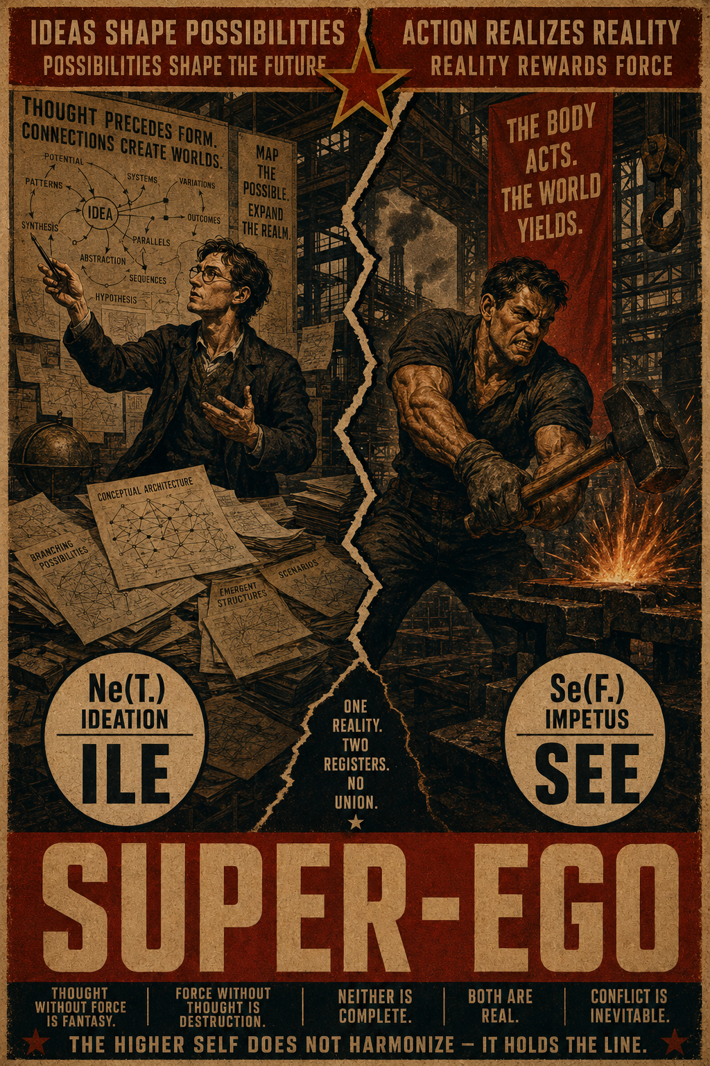 Super-Ego relation illustration for ILE and SEE