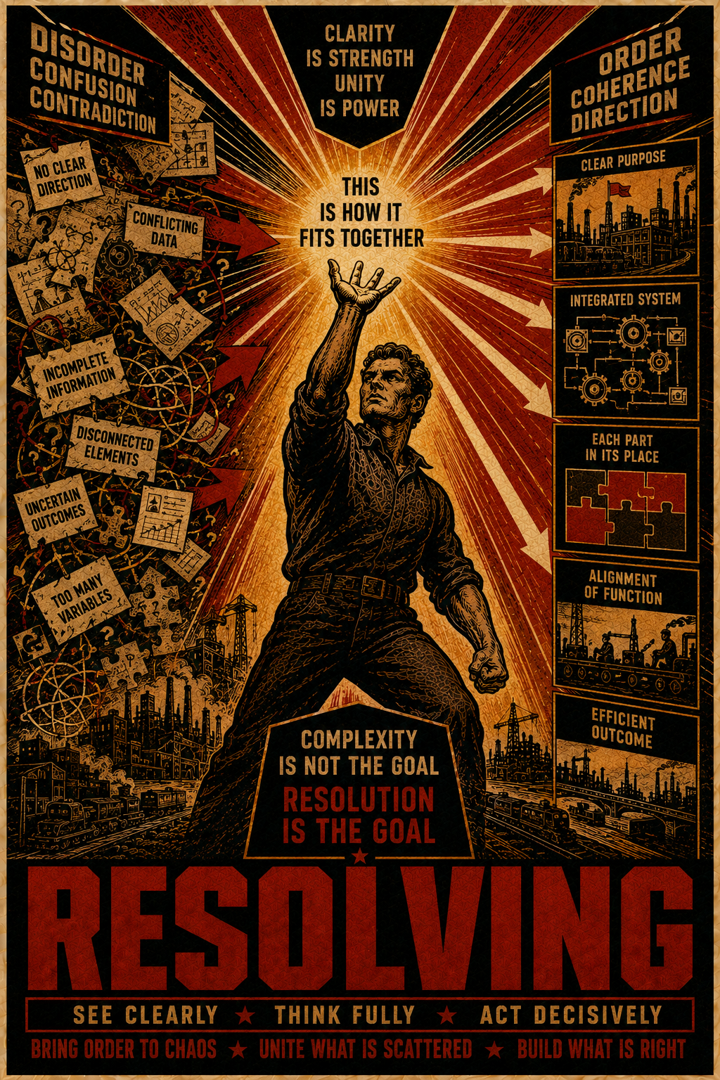 Resolving information attitude illustration