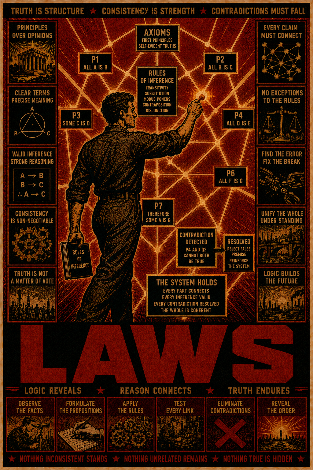 Laws information metabolism element illustration