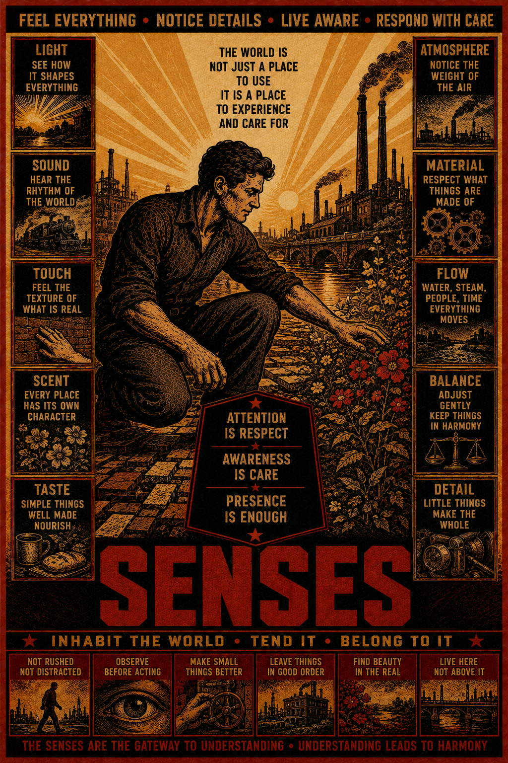 Senses information metabolism element illustration
