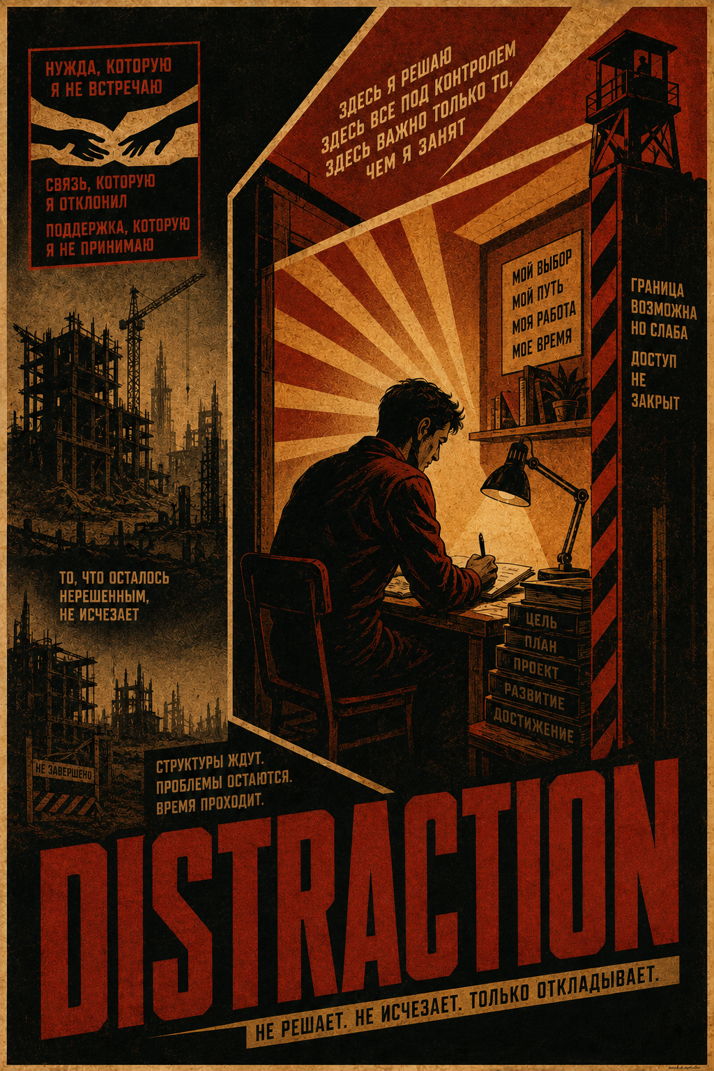 Distraction function transition illustration