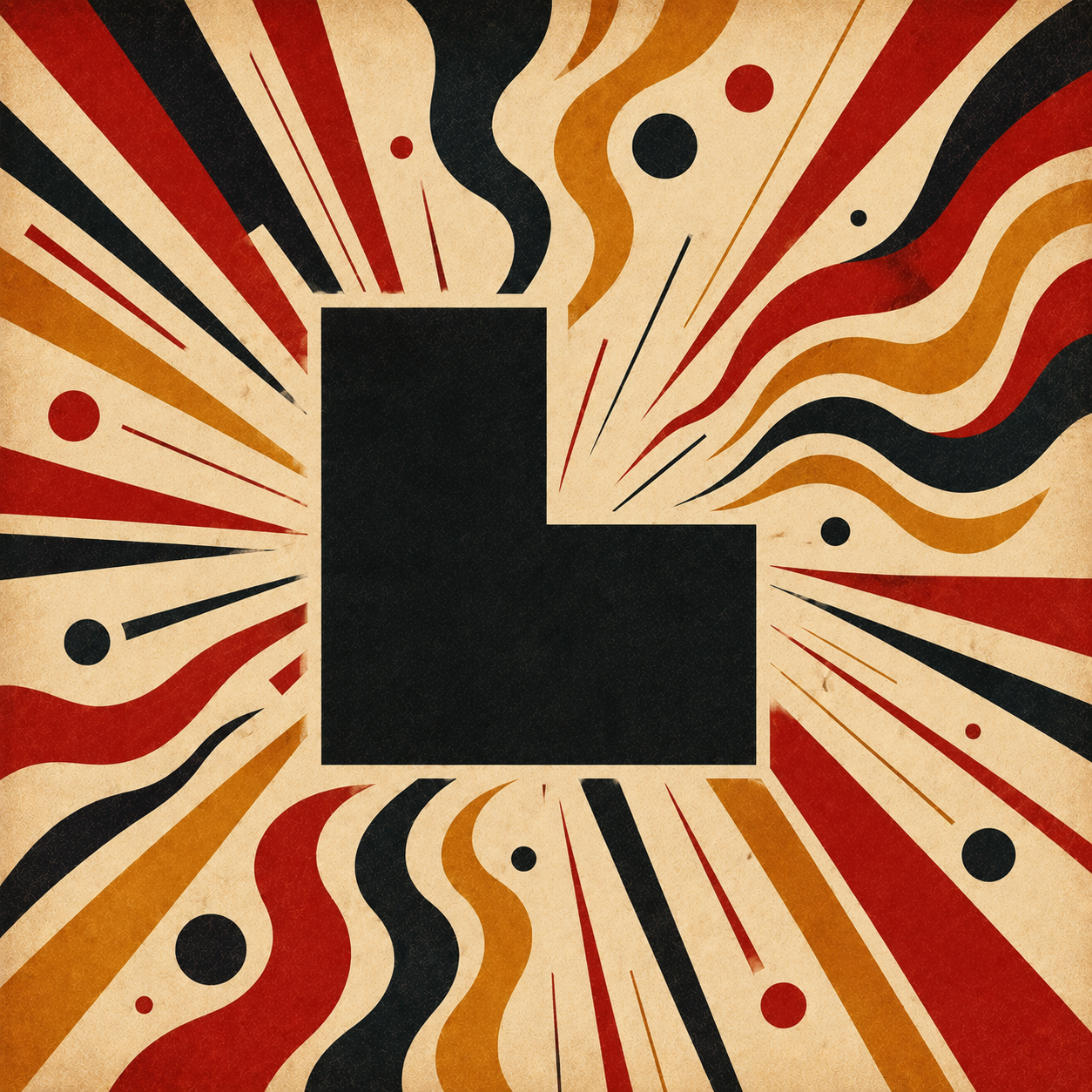 Fe symbol — filled L-shape with radiating wave forms