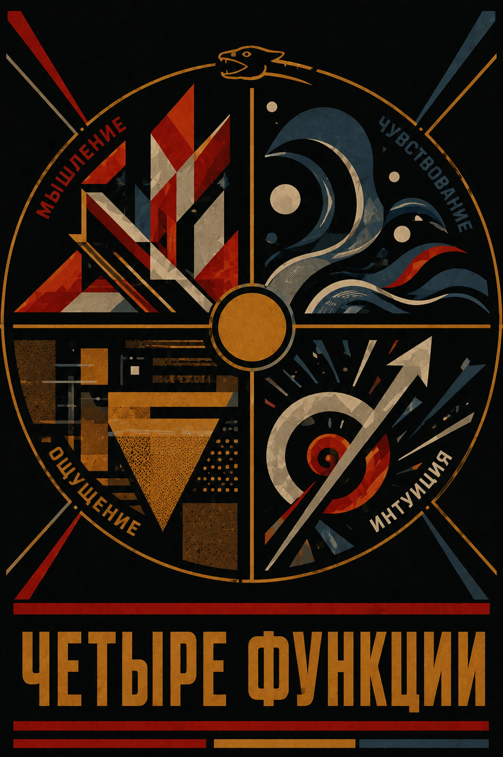 Illustration of the quaternary mind