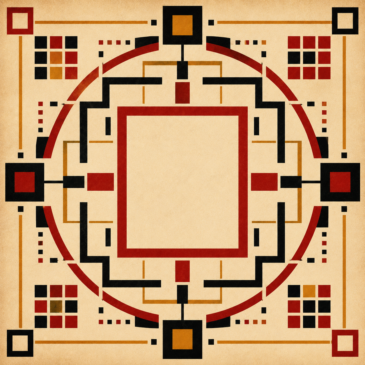 Ti symbol — outline square with nested classification grids