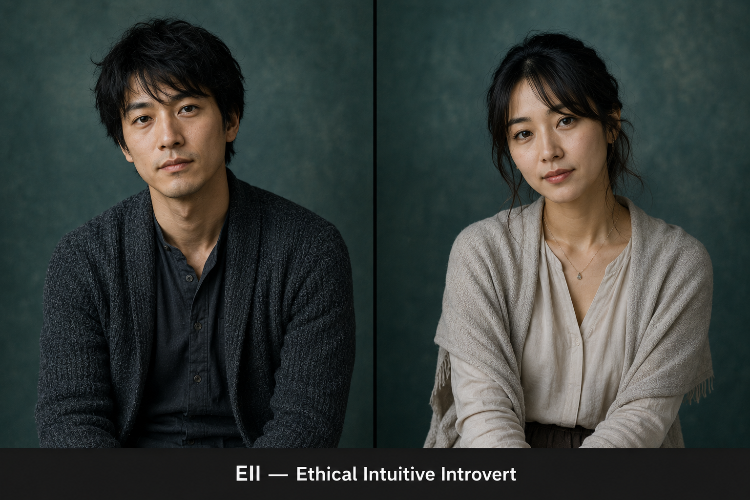 EII diverse portrait set fictional type portrait