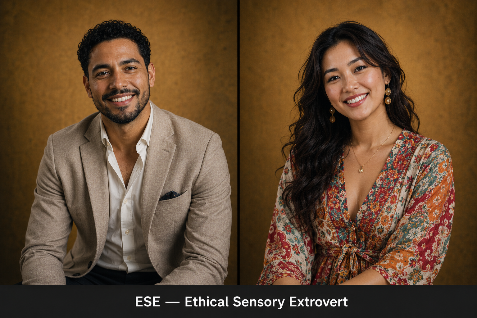 ESE diverse portrait set fictional type portrait