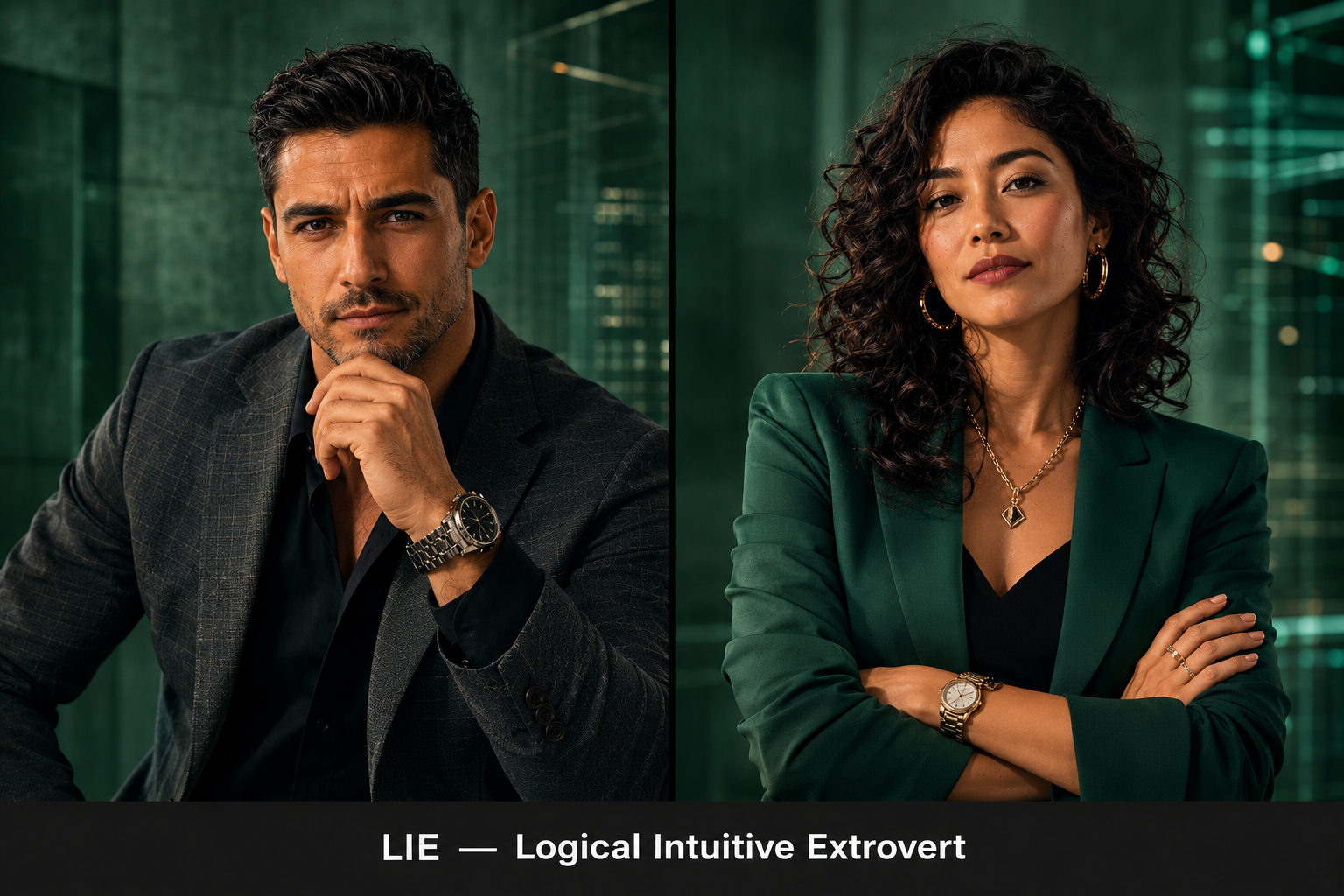 LIE diverse portrait set fictional type portrait