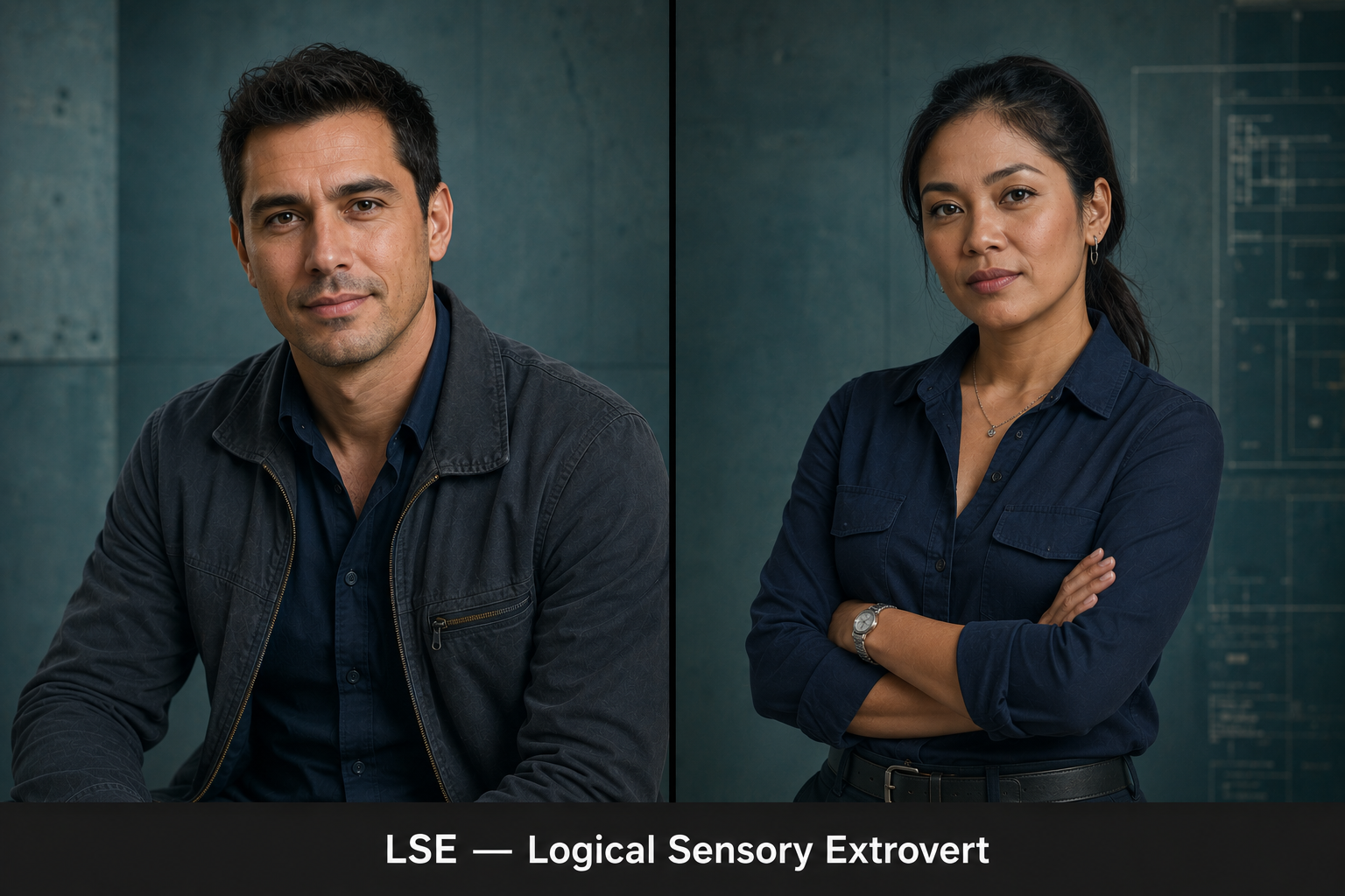 LSE diverse portrait set fictional type portrait