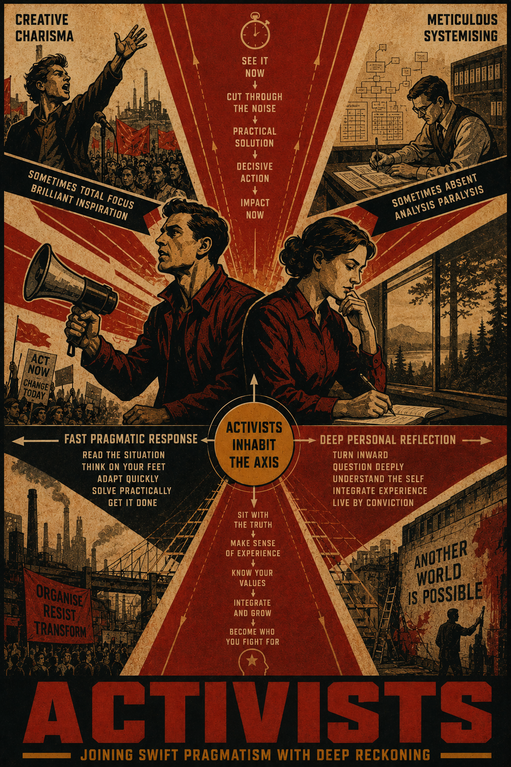 Activist axis illustration